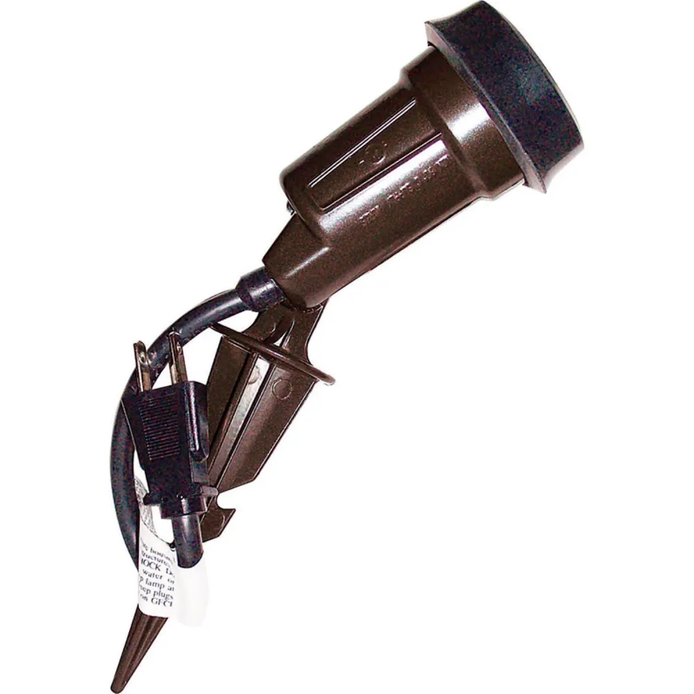 Lámpara LED con punta enchufable de aluminio fundido presión de bronce Sigma Electric, resistente al agua, con cable de 9...