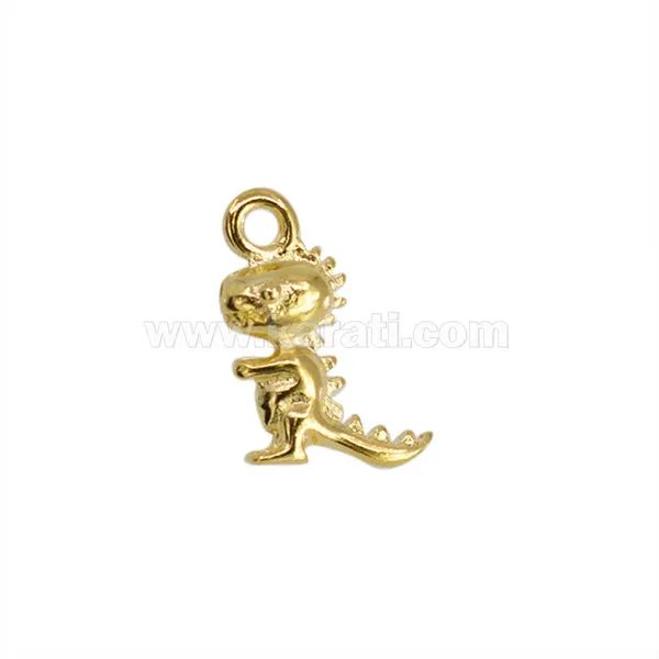 Dije Chapa Dino T-Rex 14.7x12mm Dorado