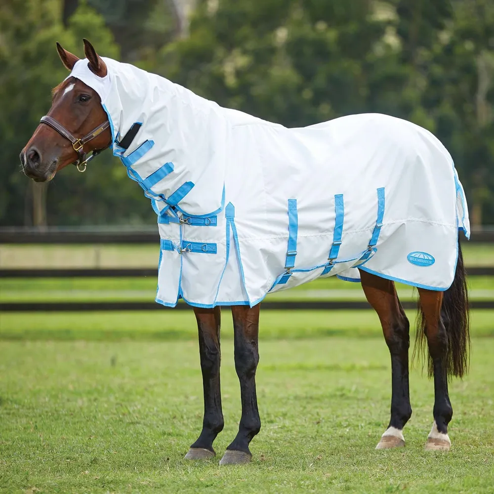 Remache de Acero Comfitec manta Sweet Itch Anti-eccema con cuello fijo White/Blue 95