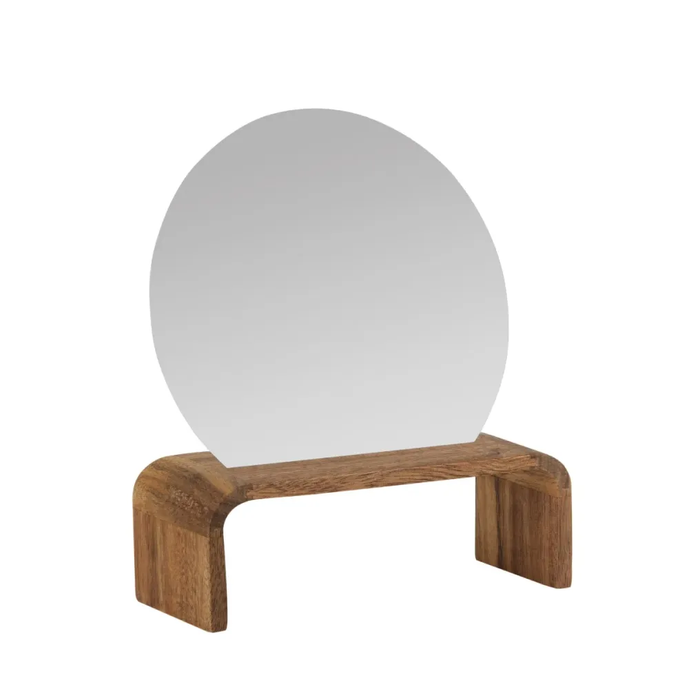 Espejo de pie en madera de acacia con Iluminación LED