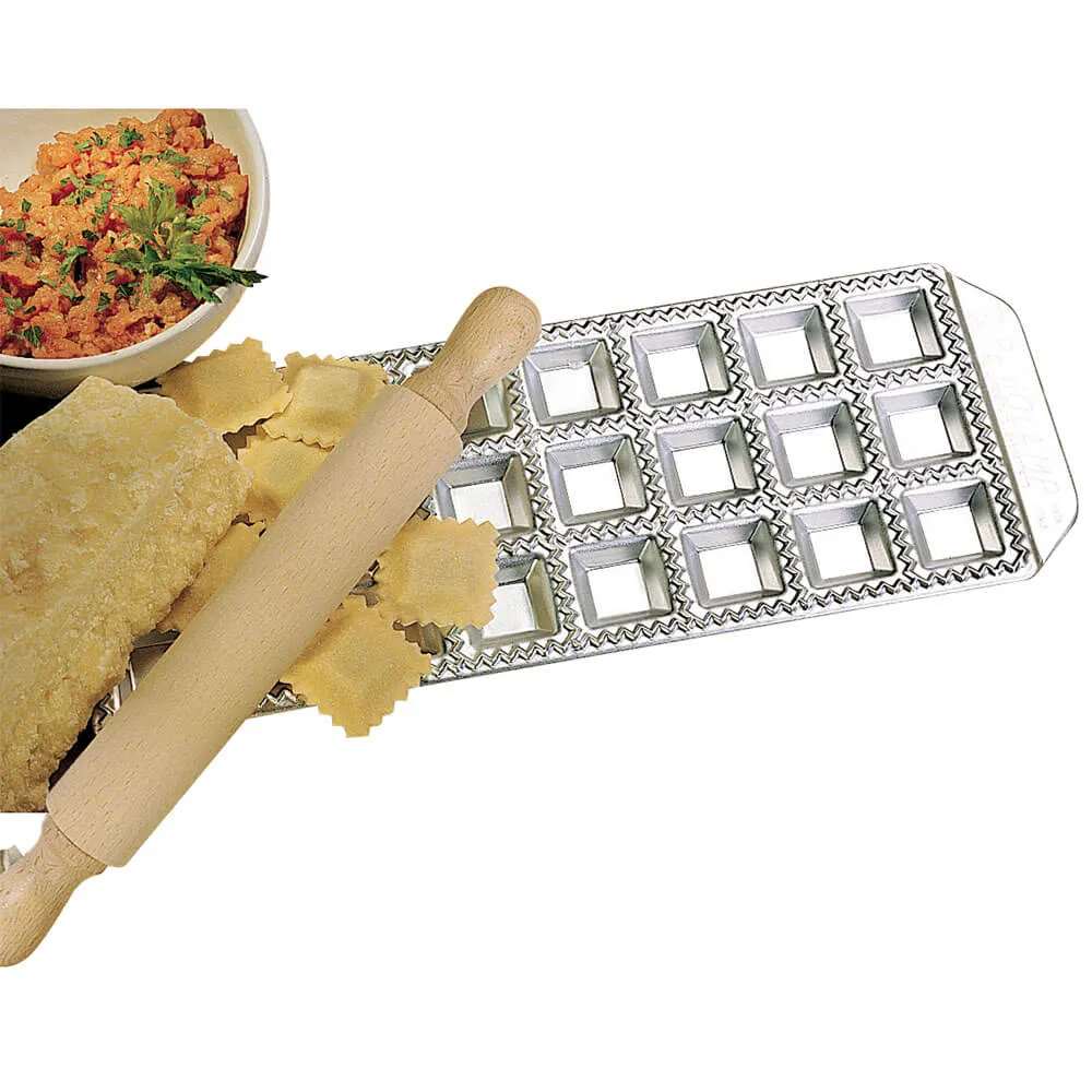 Acero Inoxidable Certificado Moule 24 Raviolis avec Rouleau OFFERT IMPERIA - CRISTEL