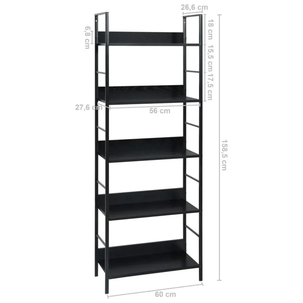 Bracket de Aluminio Estanterí Blek 5 niveles acero 158,5x60x27,6 cm