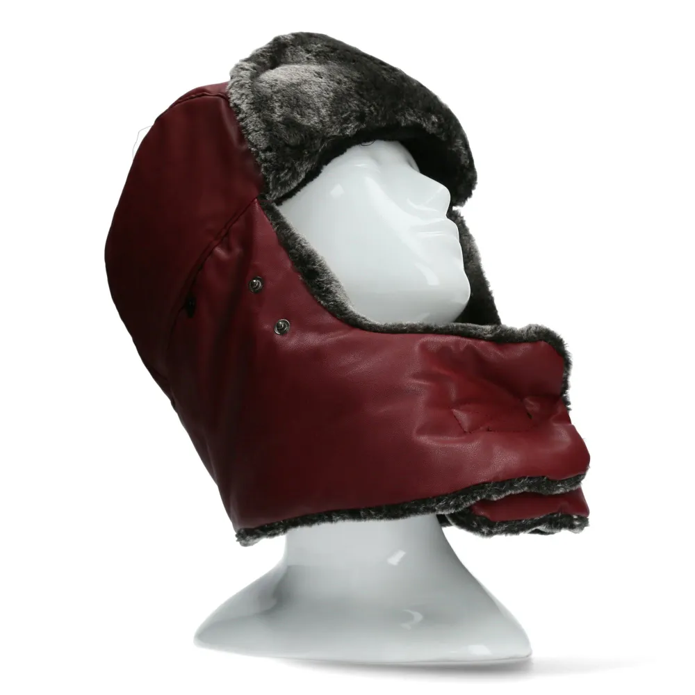 Bonnet chapka fourré rouge con Certificación de Seguridad