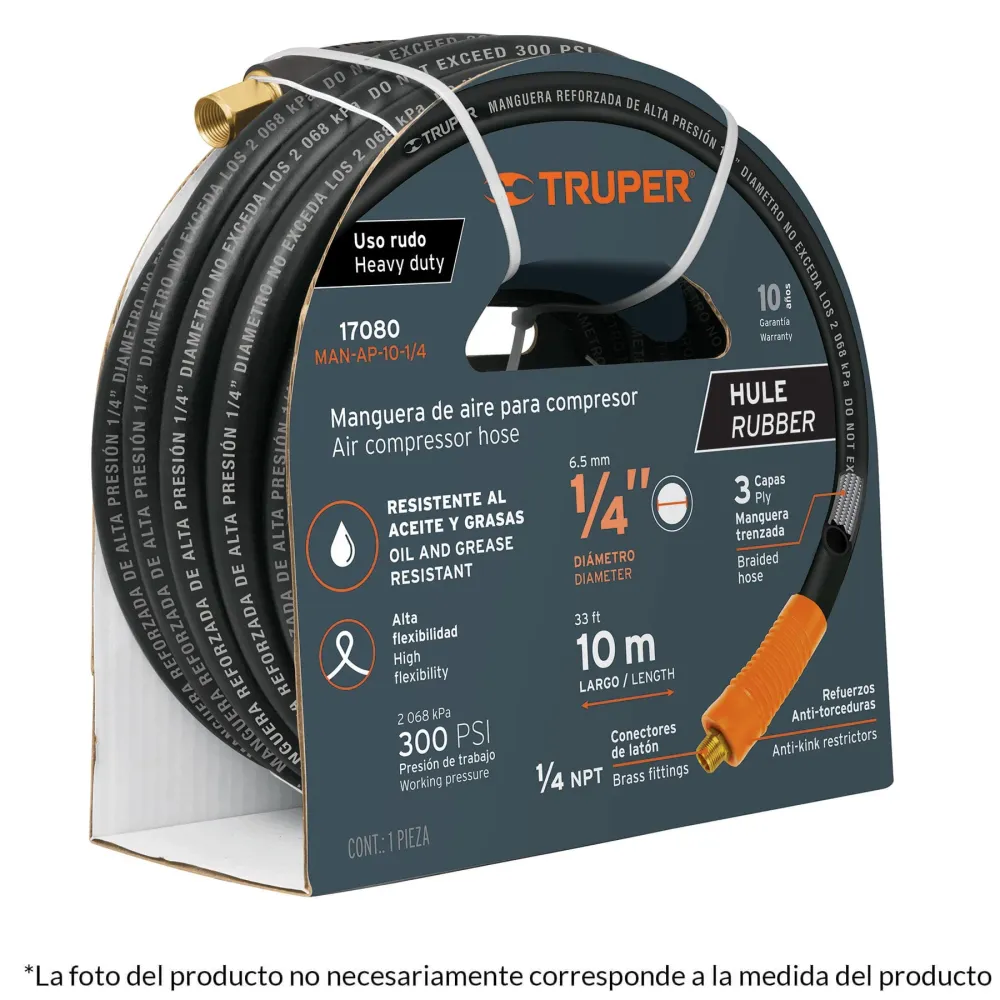 Manguera para alta presión, 7.5 mts, 3/8" con Pantalla Prueba de Explosión