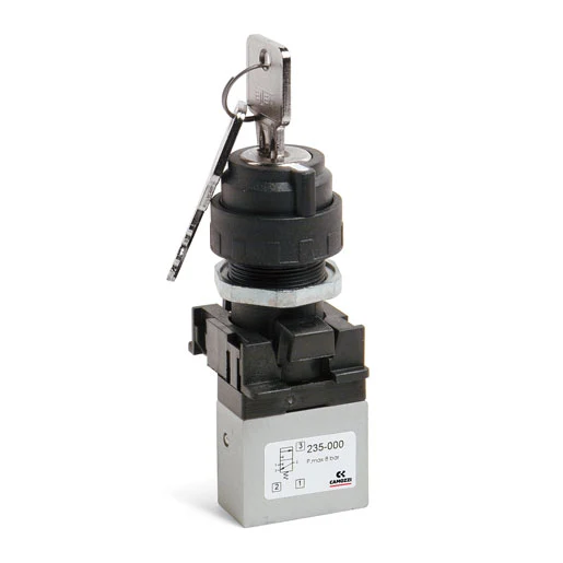 Miniválvula tradicional con llave 3/2 vías 200-904
