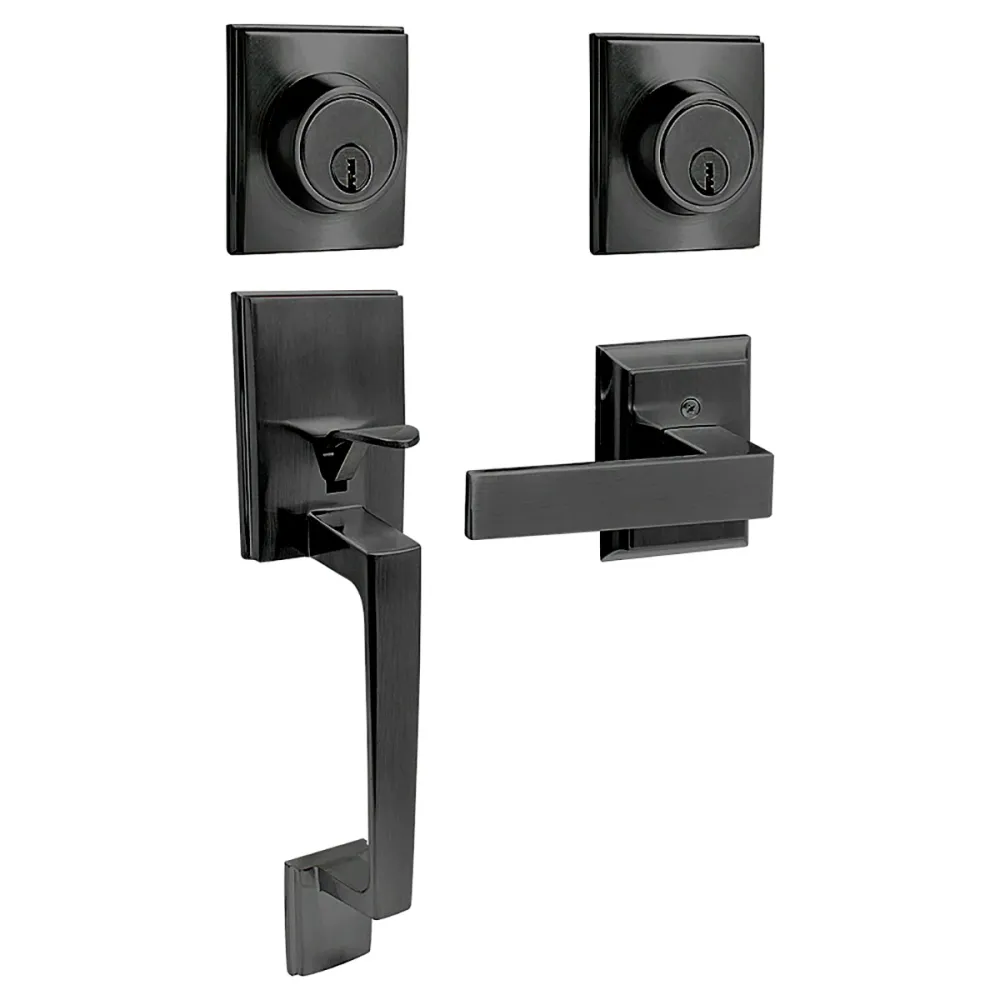 Gatillo rectangular resistente para entrada función sencilla, negro, visual Lock