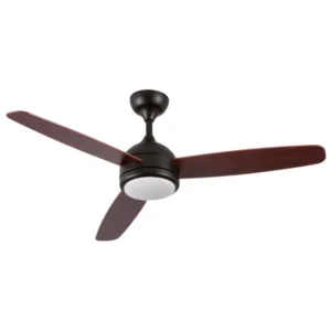 Ventilador con Luz LED Integrada Ventilador de Techo con Luz 3 Aspas 56W 6 Velocidades Vermont Madera Oscura Thinia Home